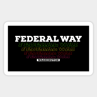 I Love Federal Way Washington USA Vintage Magnet